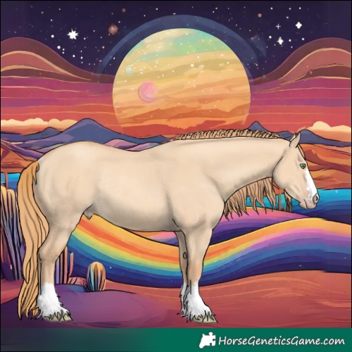 Horse Color:Gold Champagne Dun Rabicano 