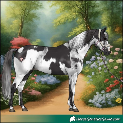 Horse Color:Smoky Black  and White Spotted Smoky Black 