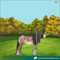 Horse Color:Powder White Liver Red Dun