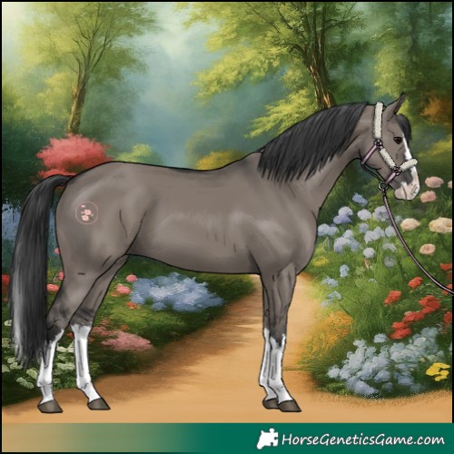 Horse Color:Grullo Sabino Splash  and Grullo Sabino Splash Rabicano 