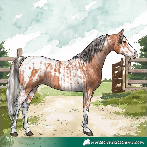 Horse Color:Bay Splash Tobiano Appaloosa  and Silver Bay Splash Tobiano Appaloosa 