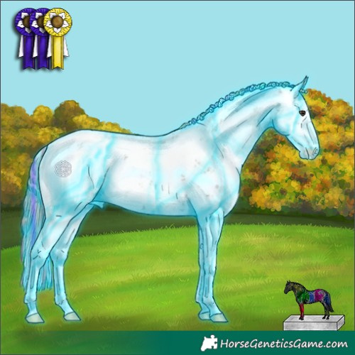 Horse Color:Painted Thunderstruck Red Onyx Ice Sabino Varnish 
