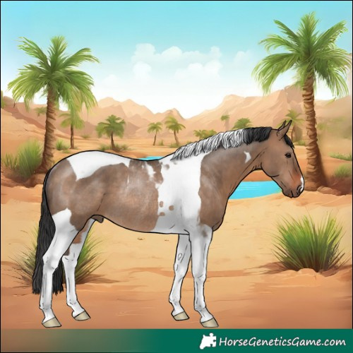 Horse Color:Brown Dun Tobiano Rabicano 