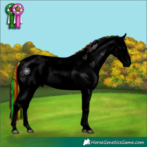 Horse Color:Void Painted Grullo Ice Sabino Brindle 