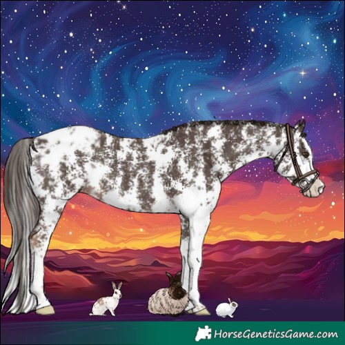 Horse Color:Liver Chestnut Sabino Splash Appaloosa Rabicano 