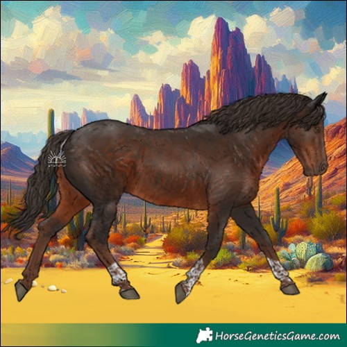 Horse Color:Liver Chestnut Tobiano 