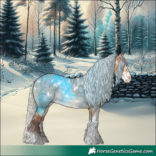 Horse Color:White Spotted Silver Brown Ice Dun Sabino 