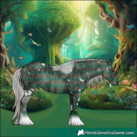 Horse Color:Plaid White Spotted Silver Black Ice Tobiano
