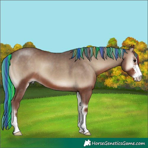 Horse Color:Painted Silver Blue Onyx Sabino 
