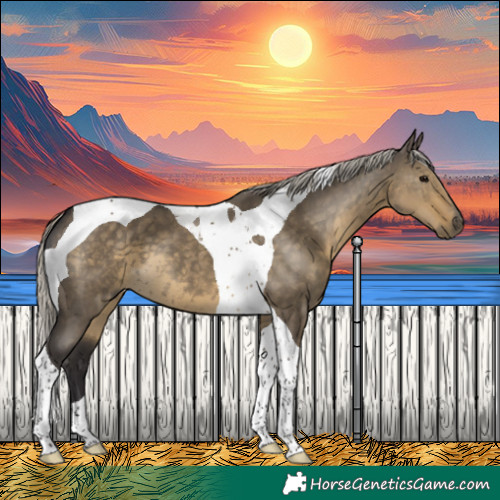 Horse Color:Silver Smoky Grullo Tobiano 