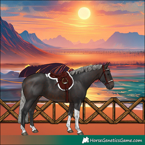 Horse Color:Silver Brown Tobiano 