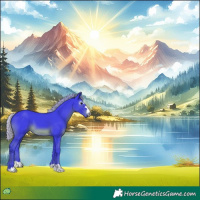 Horse Color:Gray Watercolor Silver Black 