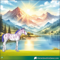Horse Color:Watercolor Grullo Sabino 