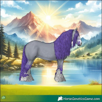 Horse Color:Gray Watercolor Grullo 