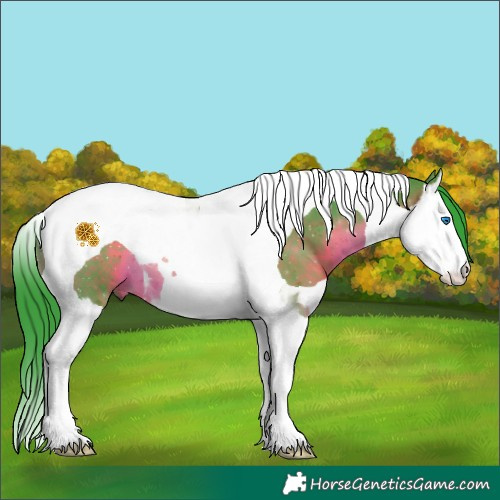 Horse Color:Watercolor Brown Splash Tobiano 