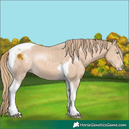 Horse Color:Perlino Tobiano 