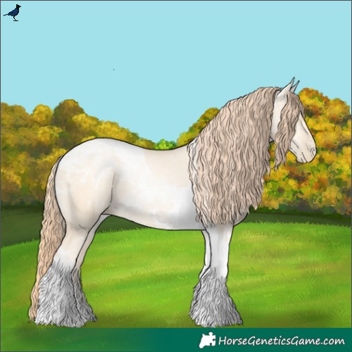 Horse Color:Amber Cream Champagne Pearl Tobiano 