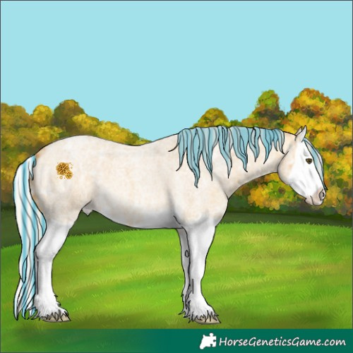 Horse Color:Painted Silver Buckskin Ice Roan Dun Splash 