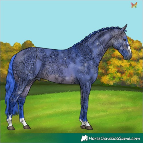 Horse Color:Watercolor Buckskin Ice Dun 