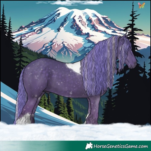Horse Color:Painted Silver Black Tobiano 