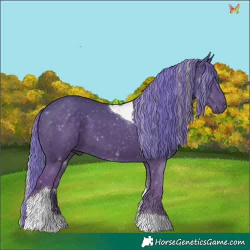 Horse Color:Painted Silver Black Tobiano 