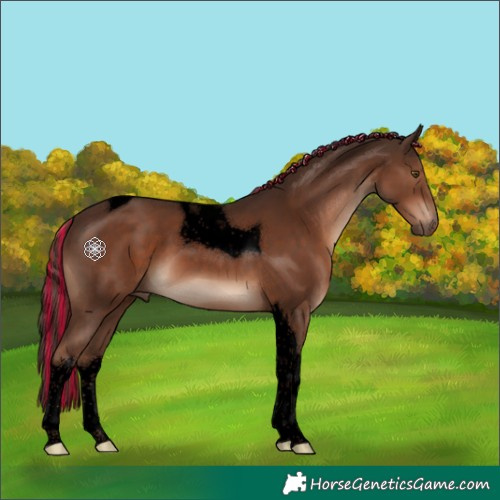 Horse Color:Void Painted Liver Chestnut Tobiano 