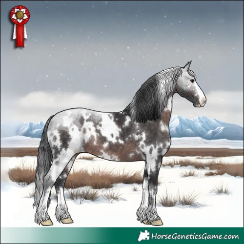 Horse Color:Platinum White Spotted Brown 