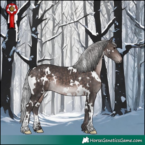 Horse Color:Platinum White Spotted Silver Brown 
