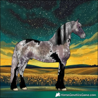 Horse Color:Watercolor White Spotted Silver Blue Onyx Ice Tobiano Rabicano 