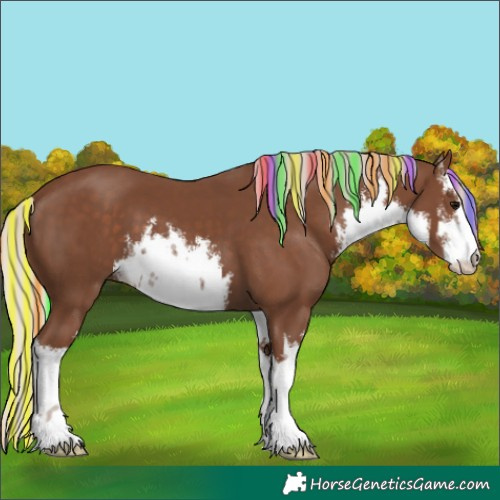 Horse Color:Painted White Spotted Silver Black 