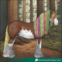 Horse Color:Painted White Spotted Silver Black