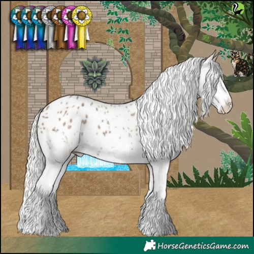 Horse Color:White Spotted Silver Grullo Blanket 