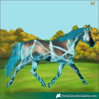 Horse Color:Void Thunderstruck White Spotted Liver Red Onyx 