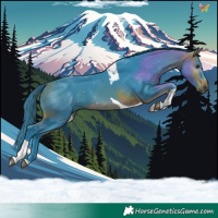 Horse Color:Watercolor Bay Tobiano 