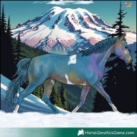 Horse Color:Watercolor Bay Tobiano 