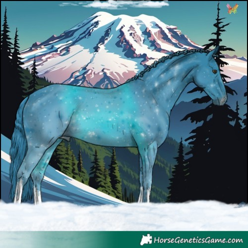Horse Color:Watercolor White Spotted Liver Chestnut 