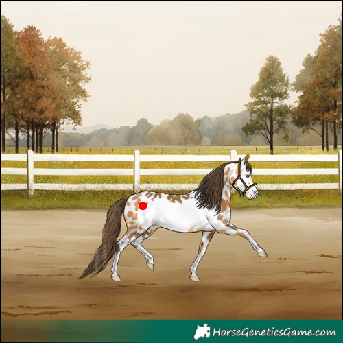 Horse Color:Buckskin Sabino Frame Near Leopard 