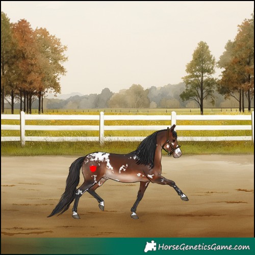 Horse Color:White Spotted Brown Blanket 