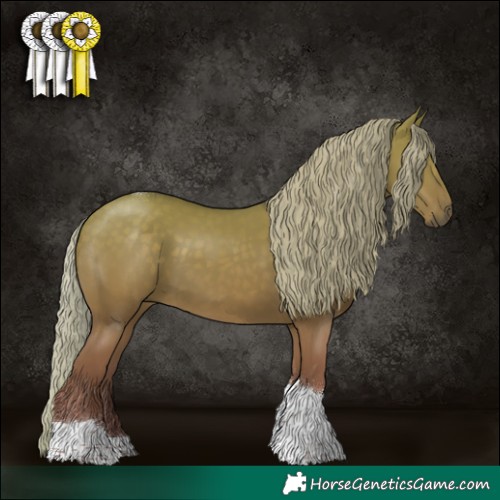 Horse Color:Silver Grullo Tobiano 