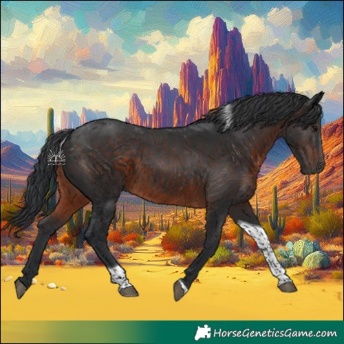 Horse Color:Brown Tobiano 