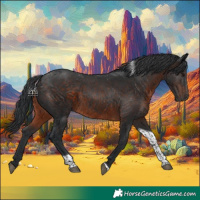 Horse Color:Brown Tobiano 