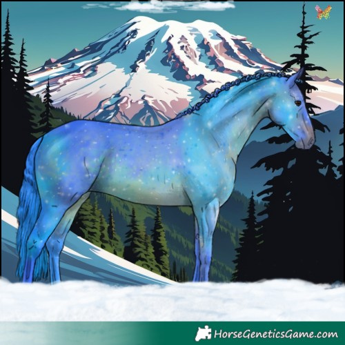 Horse Color:Watercolor White Spotted Brown
