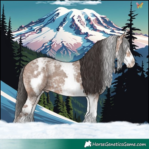 Horse Color:White Spotted Sable Champagne Ice 
