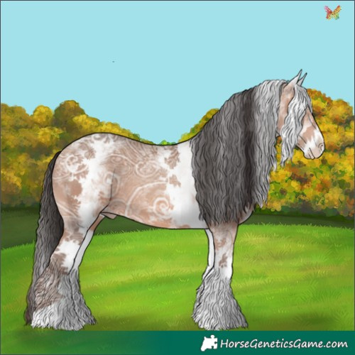 Horse Color:White Spotted Sable Champagne Ice 