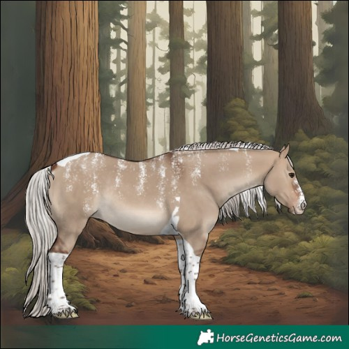Horse Color:Powder White Silver Brown Dun Tobiano Rabicano 