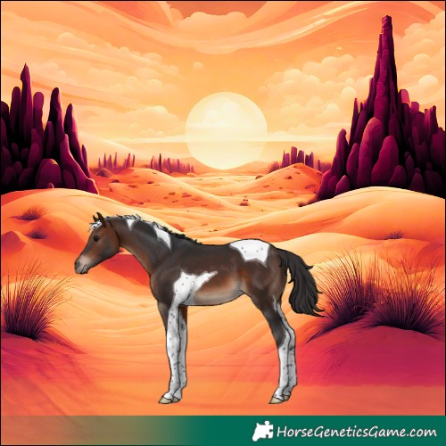 Horse Color:Brown Tobiano 