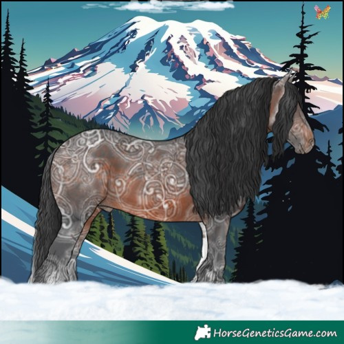 Horse Color:White Spotted Brown Ice 
