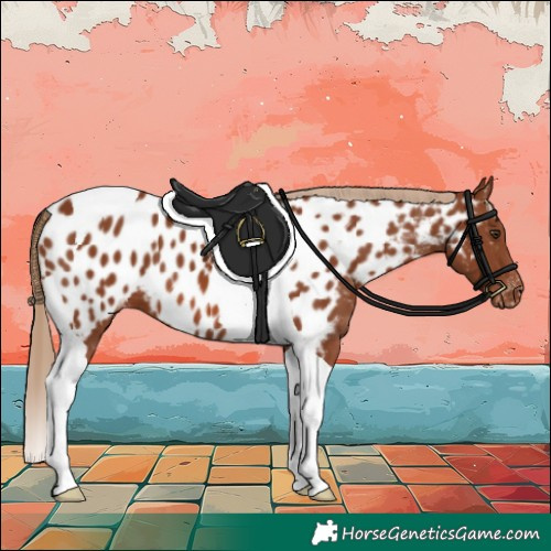 Horse Color:Chestnut Tobiano Appaloosa 