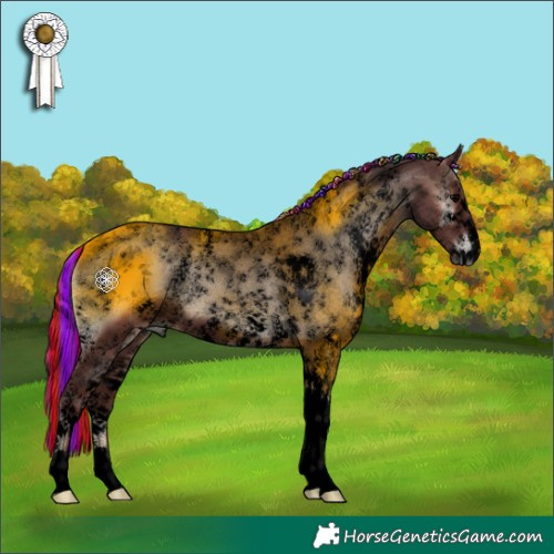 Horse Color:Void Painted Chocolate Blue Onyx Sabino 