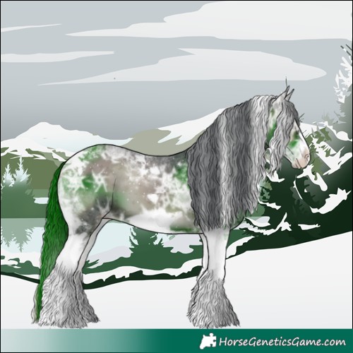 Horse Color:Blue Onyx Ice Tobiano Frame 